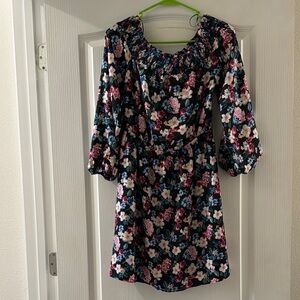 Floral Black Dress